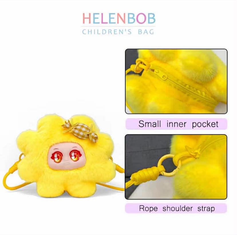 HELENBOB plush toy bag, sweet single shoulder crossbody mini bag, coin purse, birthday gift with adjustable shoulder strap