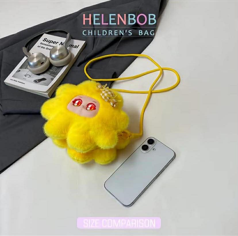 HELENBOB plush toy bag, sweet single shoulder crossbody mini bag, coin purse, birthday gift with adjustable shoulder strap
