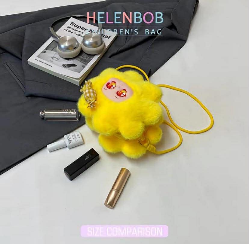 HELENBOB plush toy bag, sweet single shoulder crossbody mini bag, coin purse, birthday gift with adjustable shoulder strap
