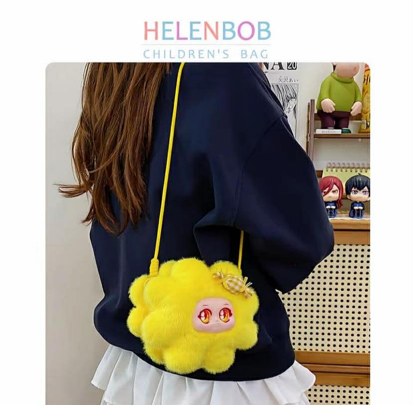 HELENBOB plush toy bag, sweet single shoulder crossbody mini bag, coin purse, birthday gift with adjustable shoulder strap