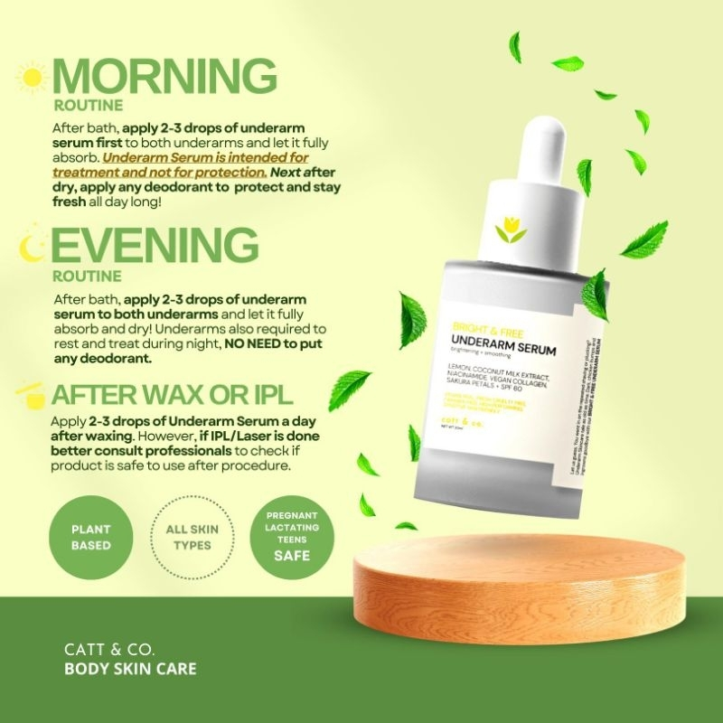 Catt & Co. Underarm Serum | Whitening Smoothening UA Care (30mL)