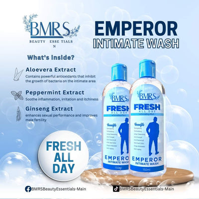 Original Bmrs Fresh All Day Emperor Intimate MASCULINE Wash 150Ml (For Men)