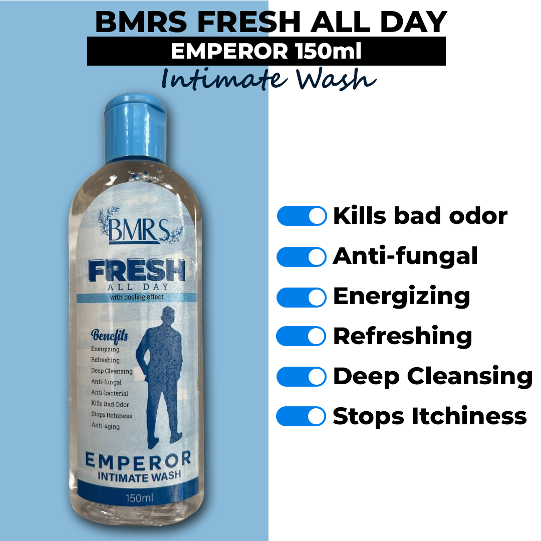 Original Bmrs Fresh All Day Emperor Intimate MASCULINE Wash 150Ml (For Men)