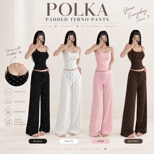 Trending Now! Isabella Polka Padded Terno Pants for Women