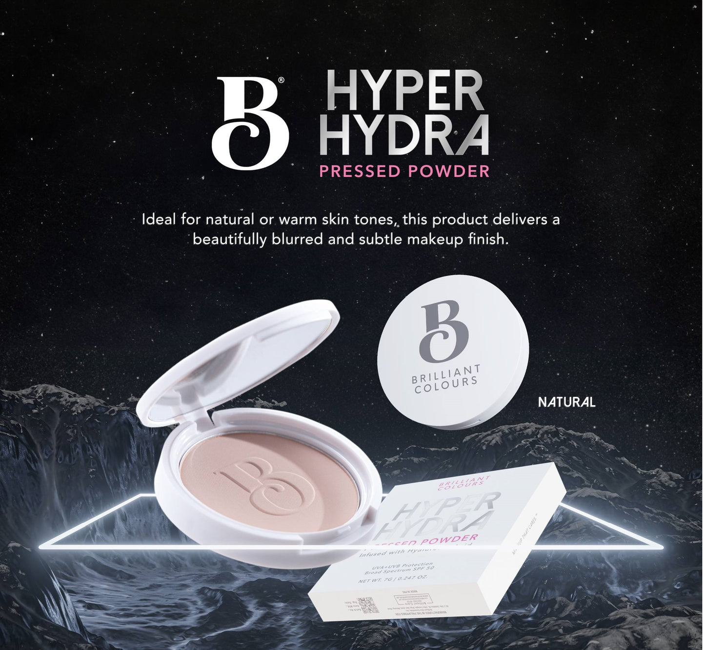 Brilliant Skin - Brilliant Colours Hyper Hydra Pressed Powder with Spf 50 | 4 SHADES