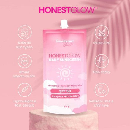 Honest Glow Daily Sunscreen with SPF50