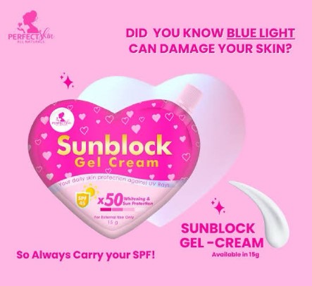 Perfect Skin- All Naturals- Sunblock Gel Cream SPF45 | 50g and 15g