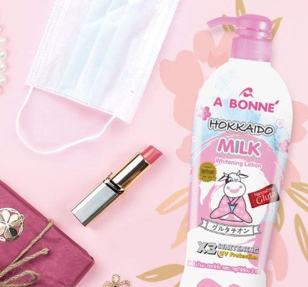 A Bonné Hokkaido Milk Whitening Lotion | 3x Whitening with UV protection and Nano Gluta | 500ml