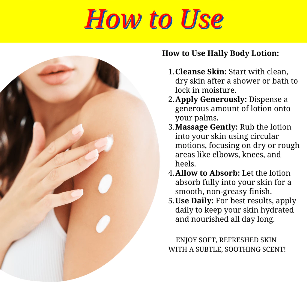 Original Hally Body Lotion l Nourish your Skin l For all Skin Type l Natural Ingredients l 1 Bottle 250 ml