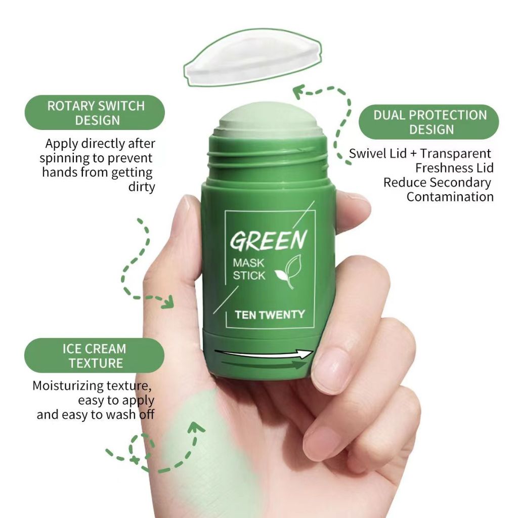 TEN TWENTY Green Mask Stick – Green Tea Oil Control Cleansing Solid Mask