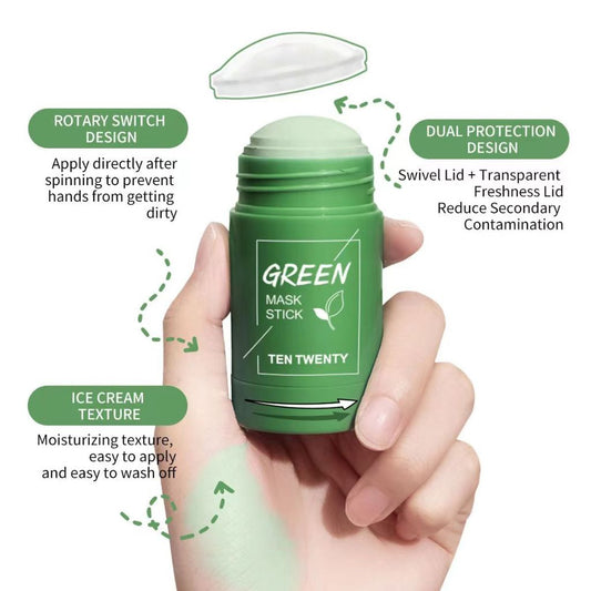 TEN TWENTY Green Mask Stick – Green Tea Oil Control Cleansing Solid Mask
