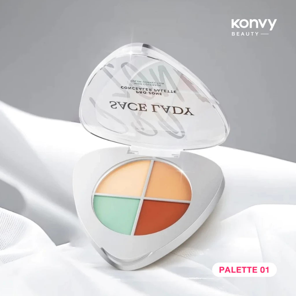 Sace Lady Pro Zone Concealer Palette (Full coverage, Waterproof, Color correction and Lightweight)