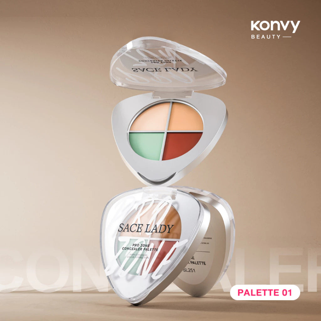 Sace Lady Pro Zone Concealer Palette (Full coverage, Waterproof, Color correction and Lightweight)