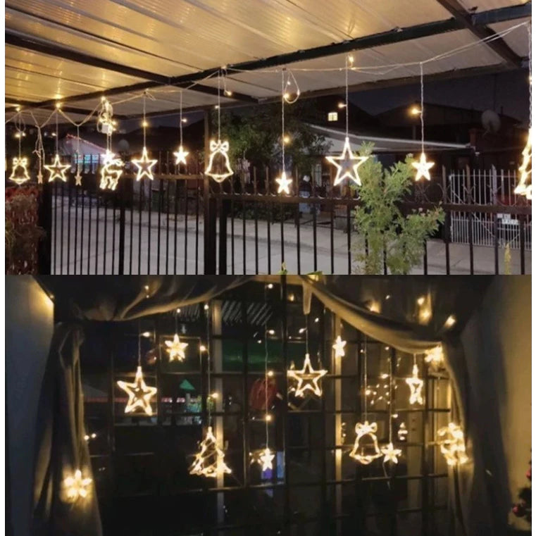 Solar Curtain Light Christmas Lights String Lights for Outdoor Home Garden Christmas Wedding Party Garden Decoration