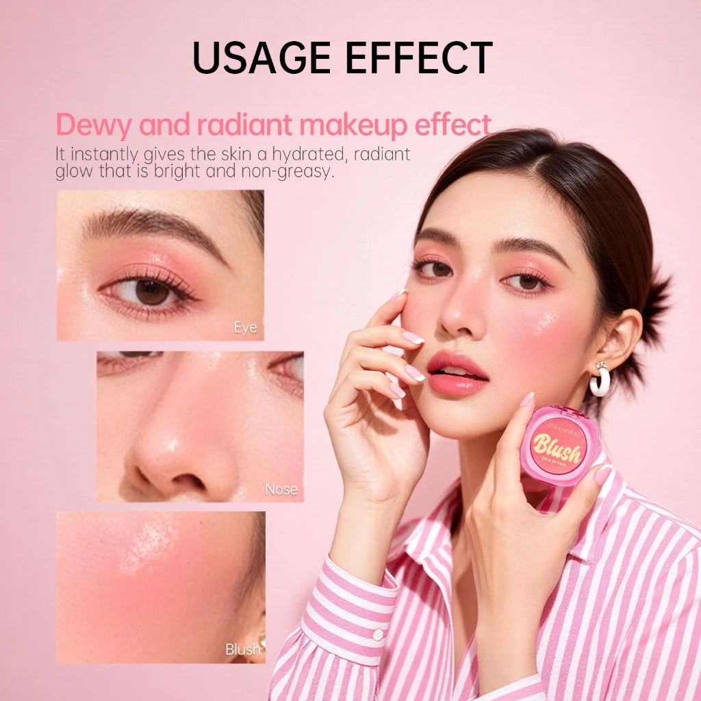 Freshiny Color-Changing Blush, Suitable For Lips, Eyes, And Face; Waterproof And Sweatproof; Natural And Sheer