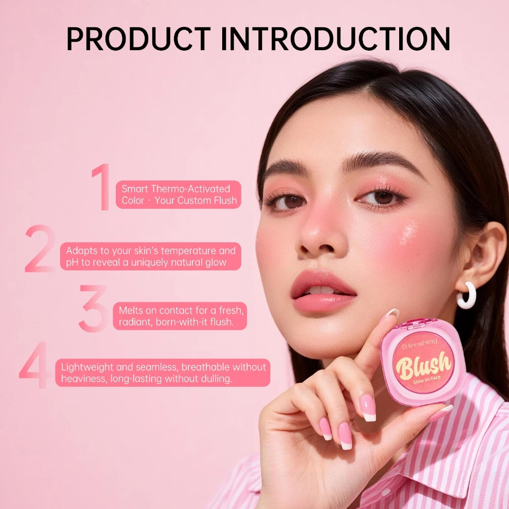 Freshiny Color-Changing Blush, Suitable For Lips, Eyes, And Face; Waterproof And Sweatproof; Natural And Sheer