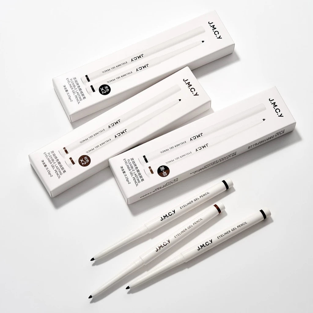 JMCY Eyeliner Gel Pencil Slim Long-Lasting Gel Eyeliner Waterproof Smudge-Proof Silky Smooth & Beginner-Friendly