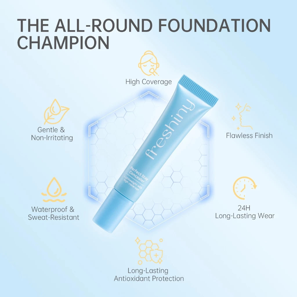 Freshiny Hyaluronic Acid & Vitamin E Concealer 10g - Lightweight and Spreadable Concealer for Face and Body to Correct Redness