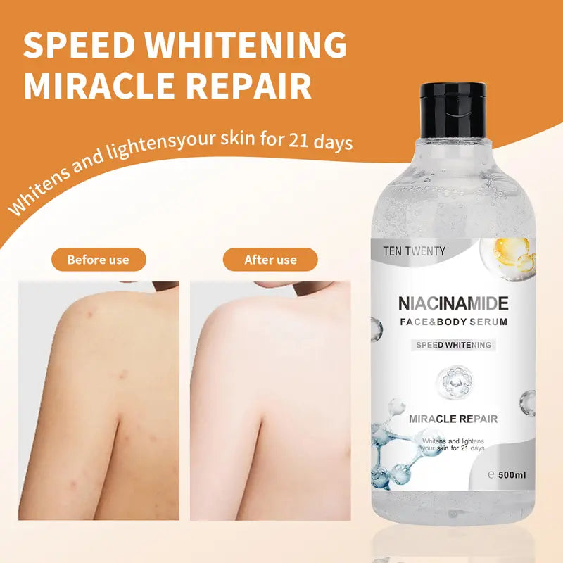 TEN TWENTY AHA Niacinamide Face Body Serum Whitening Essence Moisturizing Rejuvenating Skin