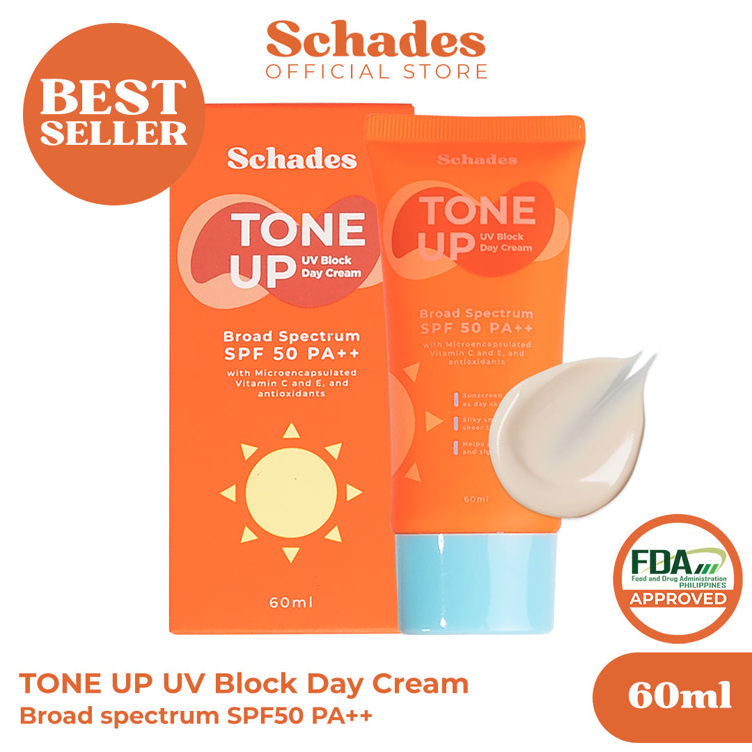 Schades Tone Up UV Block Day Cream Broad Spectrum Sunscreen SPF 50 PA ++ | All Skin Types | Skintint