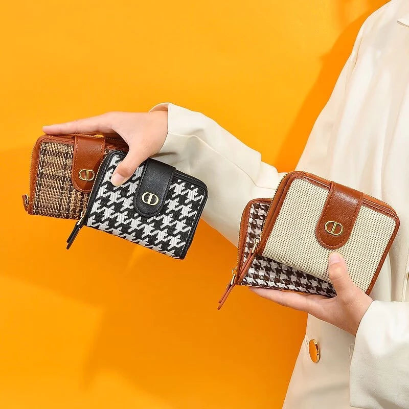 Korean Fashion Wallet For Woman Card Holder Bifold Short