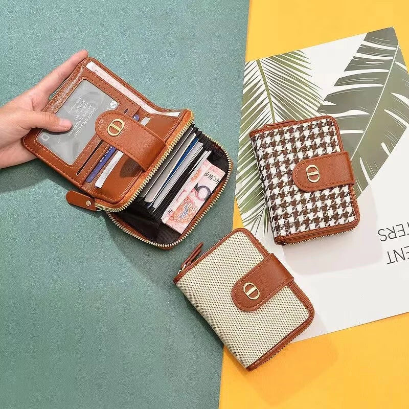 Korean Fashion Wallet For Woman Card Holder Bifold Short