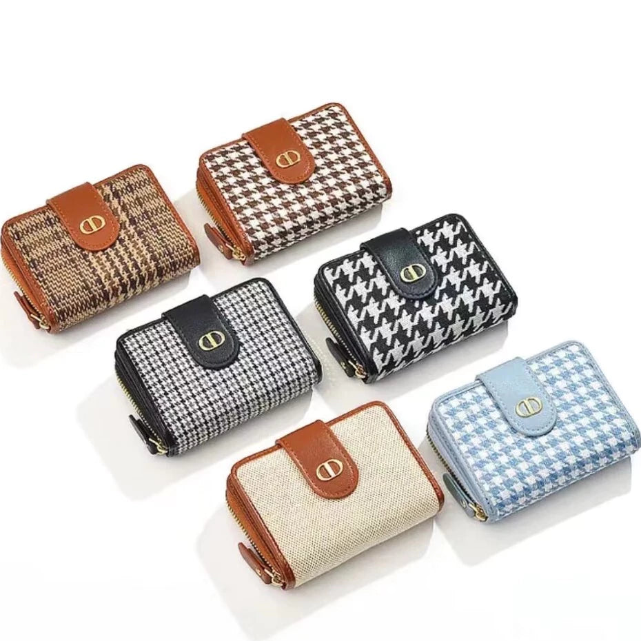 Korean Fashion Wallet For Woman Card Holder Bifold Short