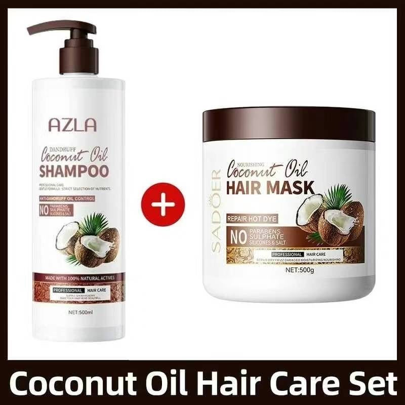 BUY 1 TAKE 1 Collagen Hair Mask Treatment And Coconut Oil Shampoo For Deep Nourishment And Shine Enhancement