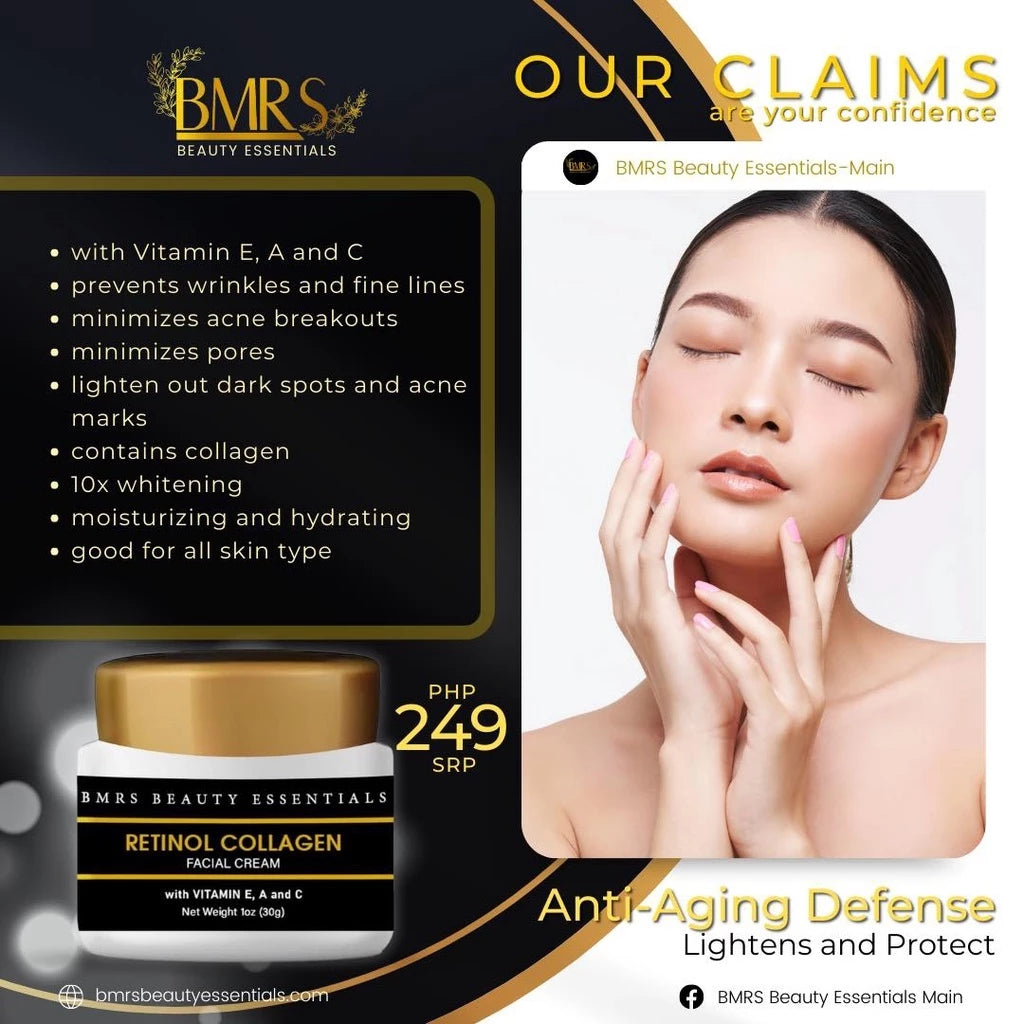 BMRS Original Retinol Collagen Facial Cream Anti Aging Whitening Reduce Wrinkles Fade Freckles