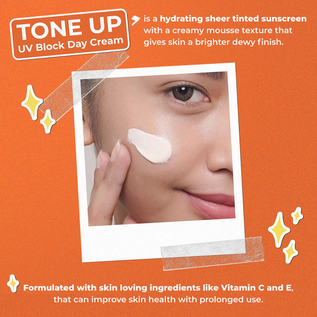 Schades Tone Up UV Block Day Cream Broad Spectrum Sunscreen SPF 50 PA ++ | All Skin Types | Skintint