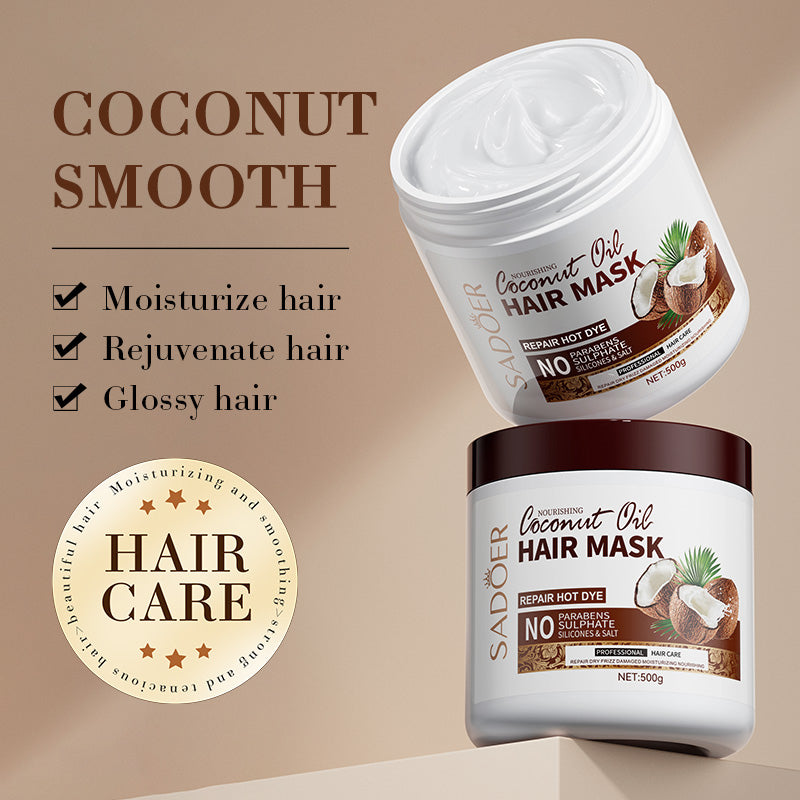 BUY 1 TAKE 1 Collagen Hair Mask Treatment And Coconut Oil Shampoo For Deep Nourishment And Shine Enhancement