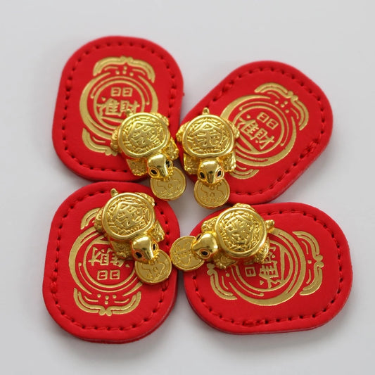 Fengshui Lucky Turtle  Pendant Wallet Charm Money-biting Turtle Ornaments Decor for Longevity Protection & Financial Stability Alloy