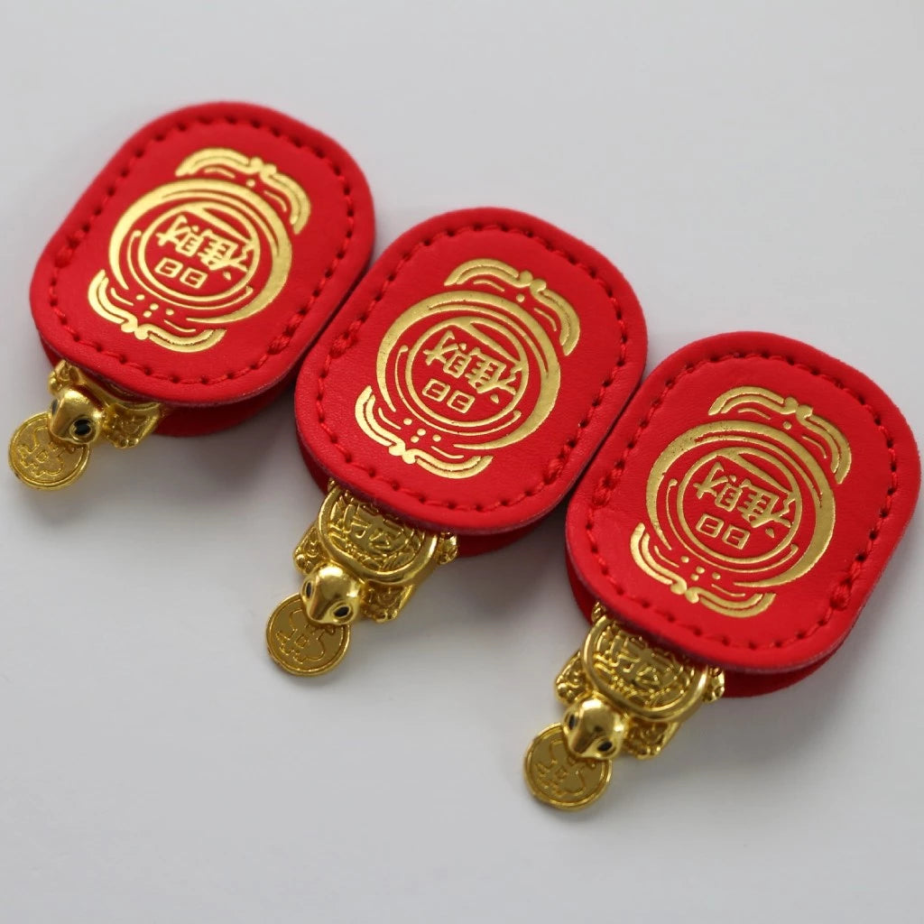 Fengshui Lucky Turtle  Pendant Wallet Charm Money-biting Turtle Ornaments Decor for Longevity Protection & Financial Stability Alloy