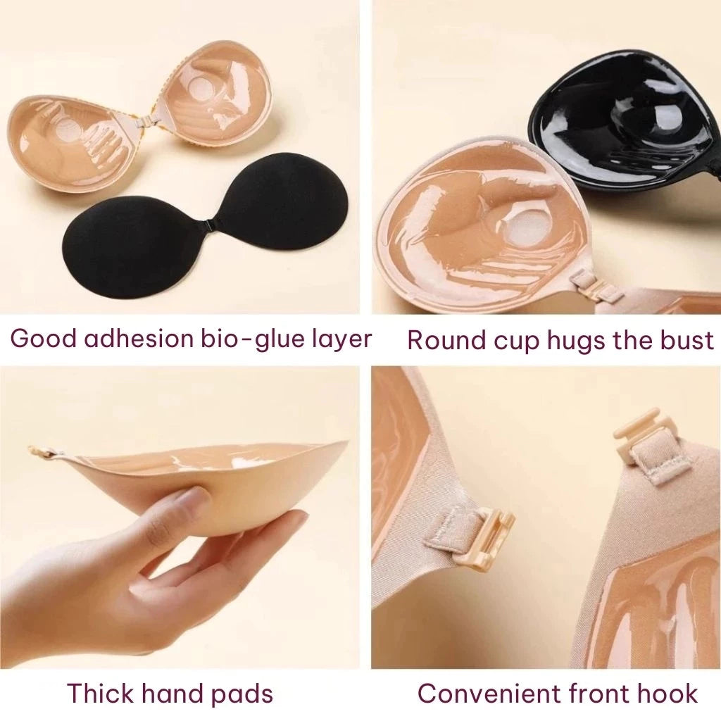 ADORE Push Up Bra Adhesive Silicone Bra Breathable Design Anti Drop Reuseable