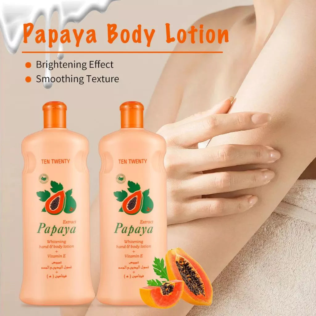 TEN TWENTY PAPAYA Whitening hand & boby lotion + Vitamin E 600ML
