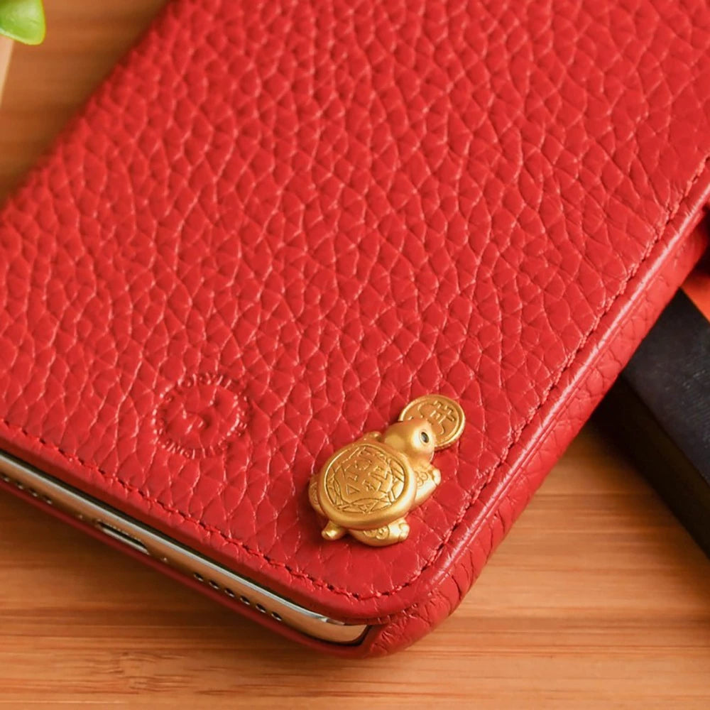 Fengshui Lucky Turtle  Pendant Wallet Charm Money-biting Turtle Ornaments Decor for Longevity Protection & Financial Stability Alloy