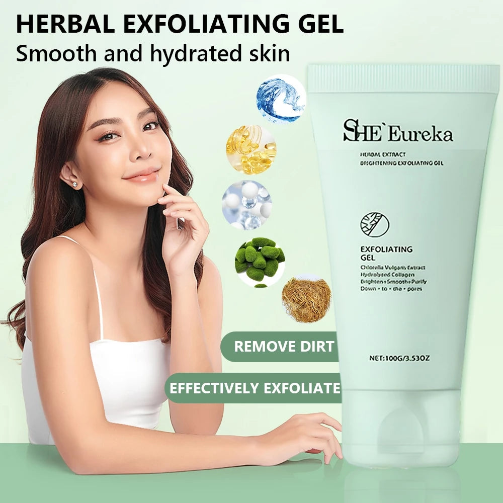 She Eureka Exfoliating Gel 100g Gently Cleans Closed Black Mouth Shrinks Pore Exfoliate