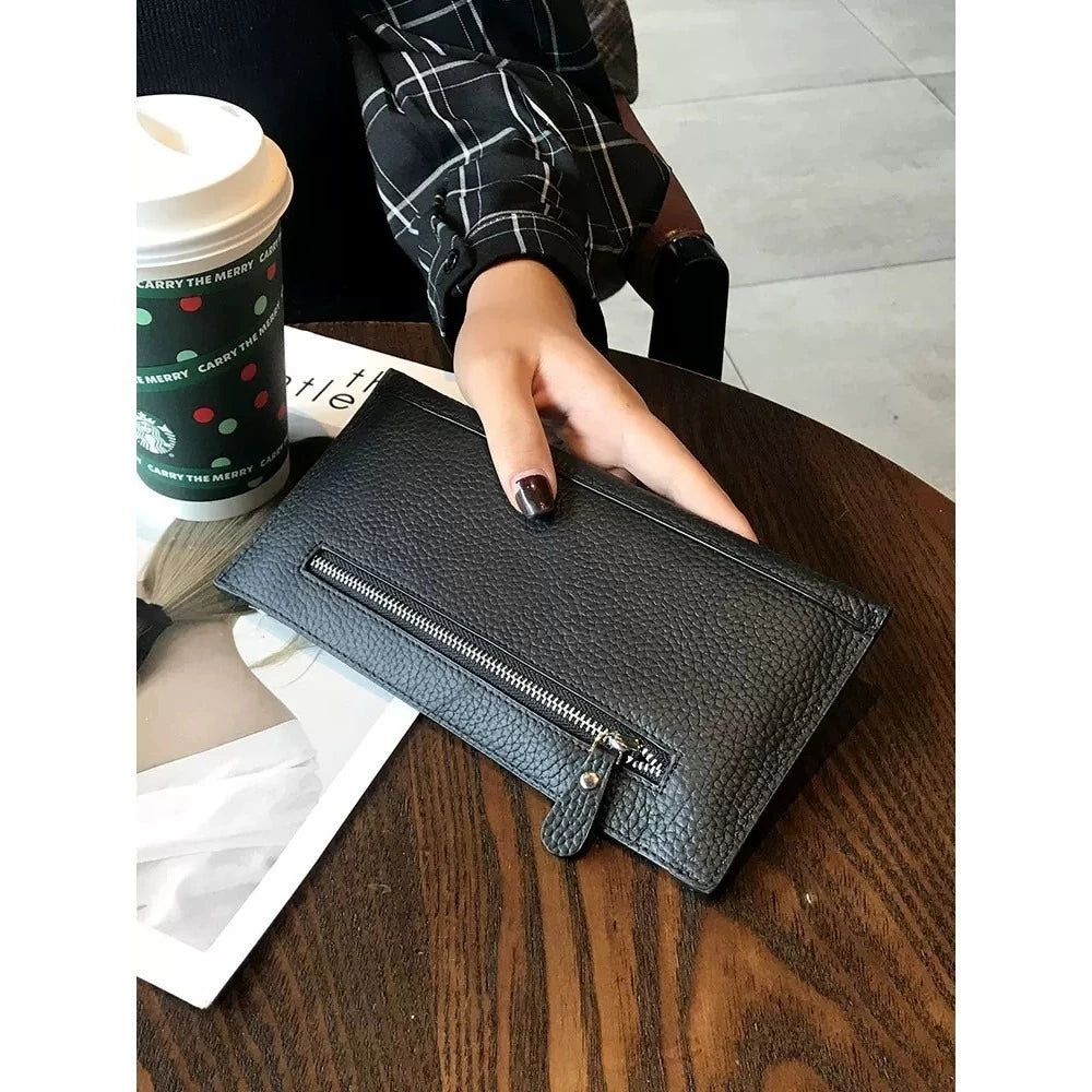 Women's Leather Wallet - Long - New - Slim Design - Hot Sale - Small And Elegant Clutch