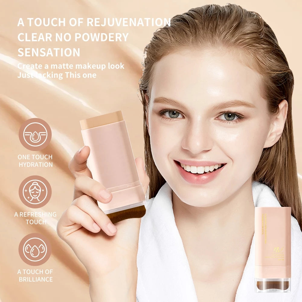 DW Matte Foundation Cream Stick SPF50 Lasting Oil-control Concealer W/ Brush 20g