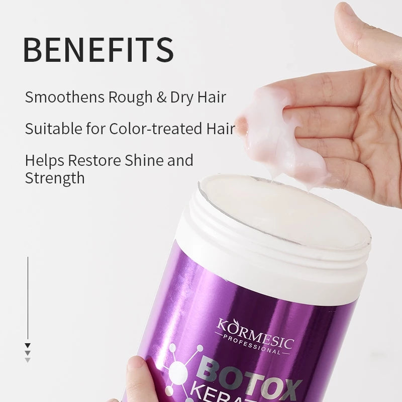 Keratin Hair Mask Deep Repair Damage Frizzy Soft Smooth Shiny Straightening Argan Oil Conditioner