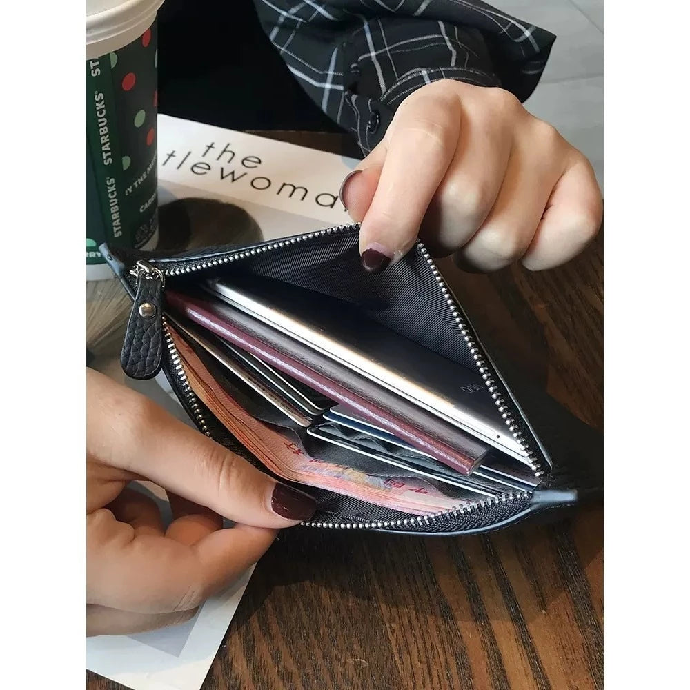 Women's Leather Wallet - Long - New - Slim Design - Hot Sale - Small And Elegant Clutch
