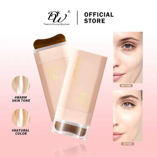 DW Matte Foundation Cream Stick SPF50 Lasting Oil-control Concealer W/ Brush 20g