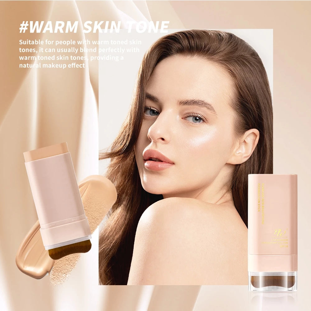 DW Matte Foundation Cream Stick SPF50 Lasting Oil-control Concealer W/ Brush 20g