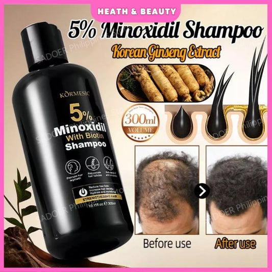 Minoxidil 5% Hair Grower Shampoo with Biotin for Hair Loss Treatment Regrowth Hair