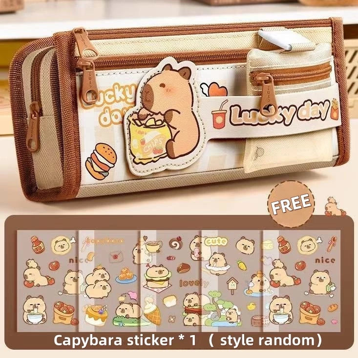 Capybara school bag for primary school children is dirt resistant durable and cute