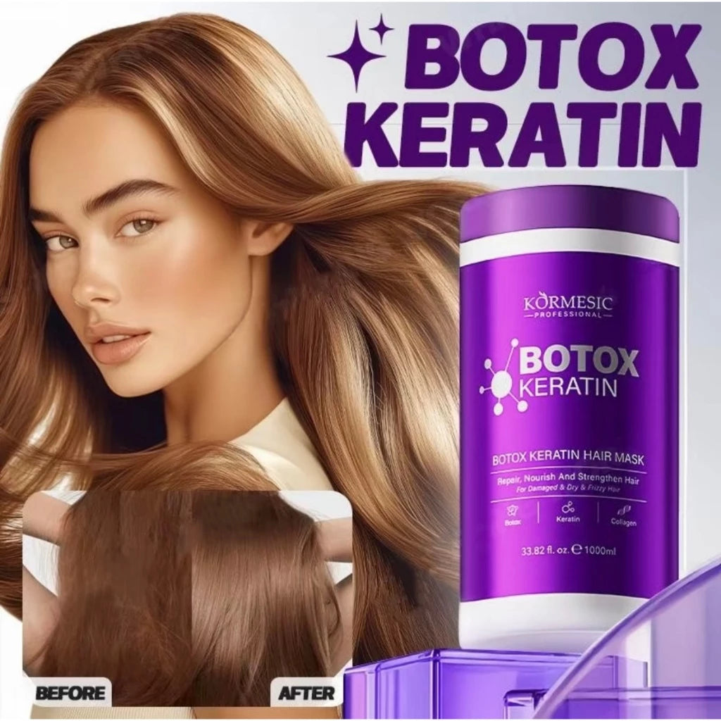 Keratin Hair Mask Deep Repair Damage Frizzy Soft Smooth Shiny Straightening Argan Oil Conditioner