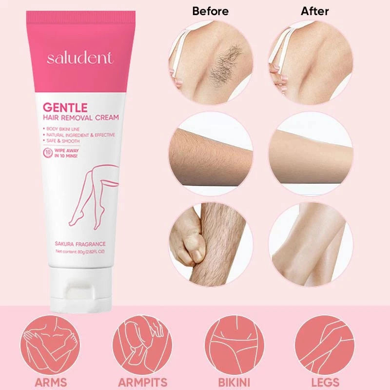 BUY1 GET1 Saludent Hair Removal Cream 80g+ Niacinamide Aloe Vera Underarm Whitening Gel 50g