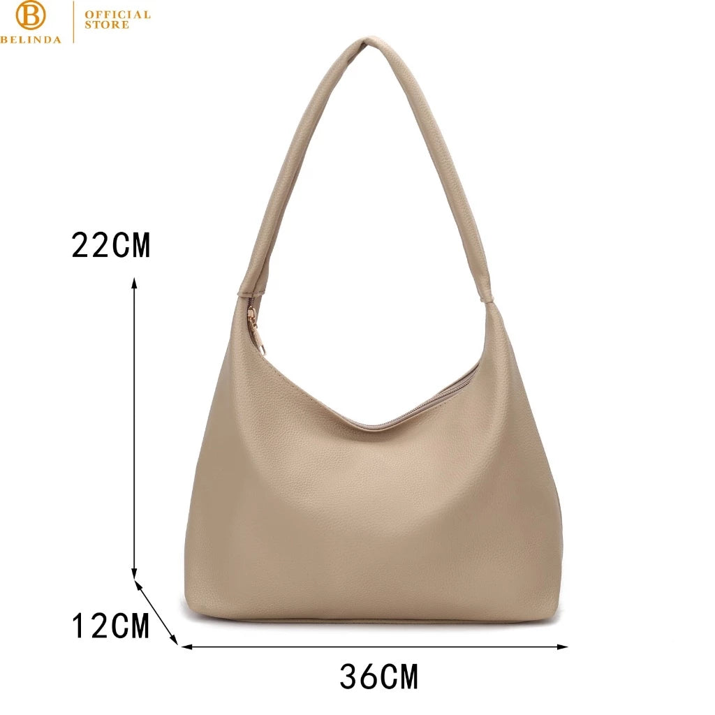 CP086 Totebag For Woman Large Capacity PU Leather Waterproof Simple Fashion Shoulder Bag