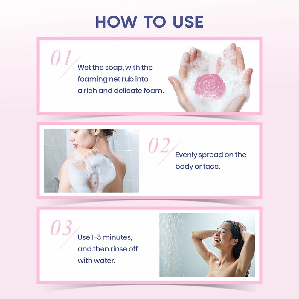 Kavouge Bleaching Soap Whitening Booster Niacinamide Face & Body Care Cleaning Arbutin Licorice Extract