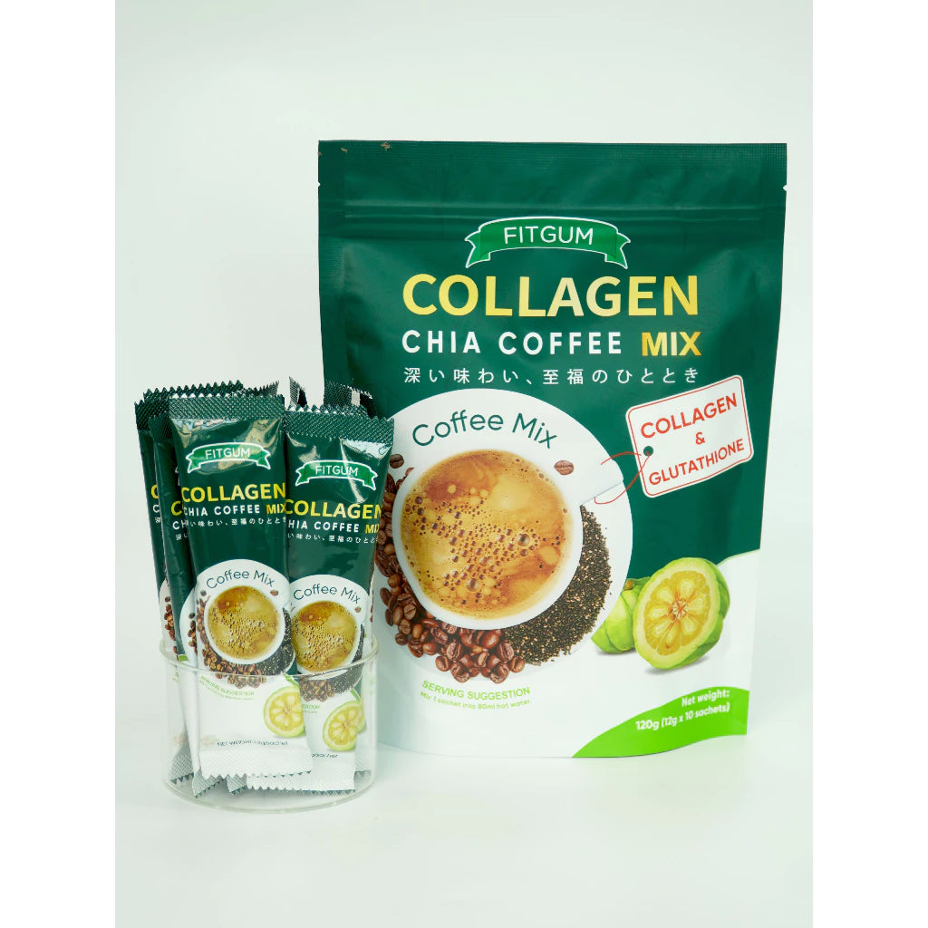 Fitgum Collagen Chia Coffee Simming Coffee for Wellness and Radiant Skin